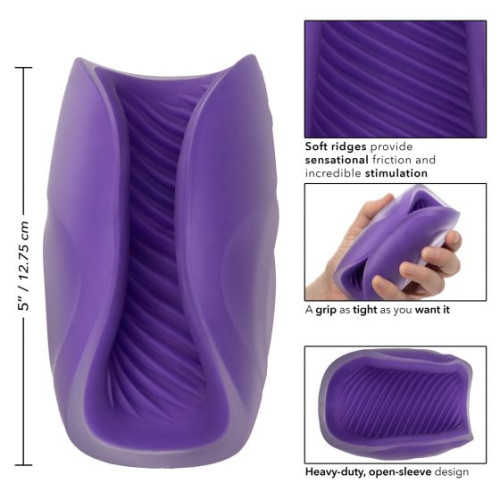 Фиолетовый рельефный мастурбатор Spiral Grip (фиолетовый)