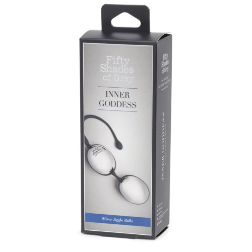 Серебристо-черные вагинальные шарики Inner Goddess Silver Jiggle Balls (серебристый с черным)