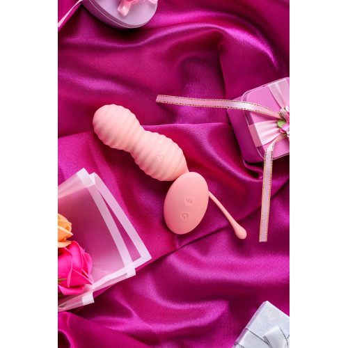 Нежно-розовые вагинальные шарики ZEFYR с пультом ДУ (нежно-розовый)
