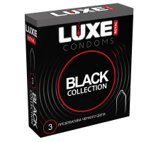 Черные презервативы LUXE Royal Black Collection - 3 шт. (черный)