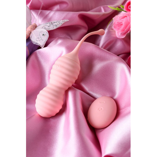 Нежно-розовые вагинальные шарики ZEFYR с пультом ДУ (нежно-розовый)