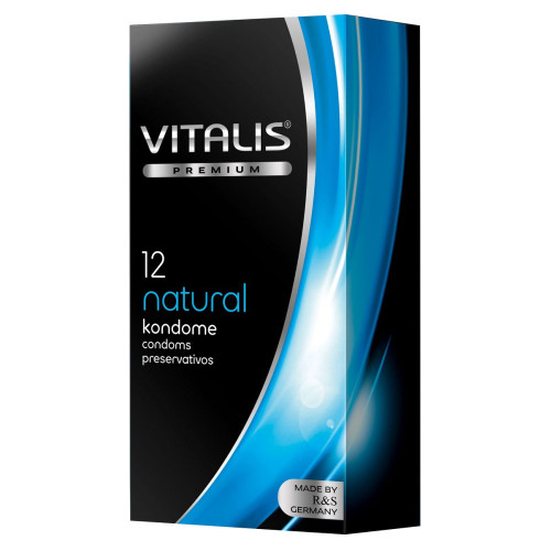 Классические презервативы VITALIS PREMIUM natural - 12 шт. (прозрачный)