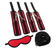 Красно-черный бондажный набор Anonymo (красный с черным)