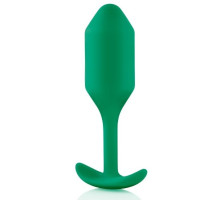 Зеленая пробка для ношения B-vibe Snug Plug 2 - 11,4 см. (зеленый)