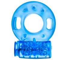 Голубое эрекционное виброкольцо Reusable Cock Ring (голубой)