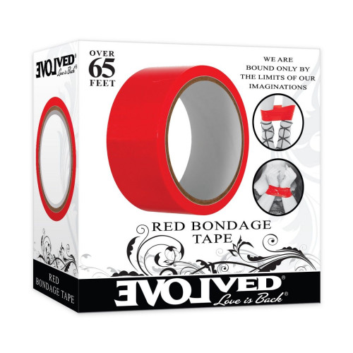 Красная лента для бондажа Red Bondage Tape - 20 м. (красный)