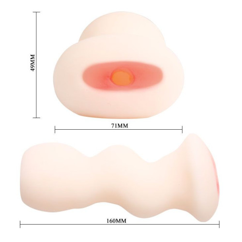 Волнообразный мастурбатор Tulip (телесный)