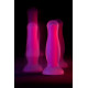 Розовая, светящаяся в темноте анальная втулка John Glow - 12,5 см. (розовый)