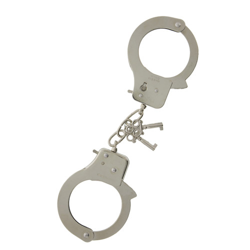 Металлические наручники с ключиками LARGE METAL HANDCUFFS WITH KEYS (серебристый)