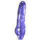Фиолетовый вибратор LIGHT UP 100 RHYTHMS VIBE - 19 см. (фиолетовый)