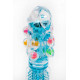 Прозрачно-голубой вибратор с дополнительными пупырышками - 16,5 см. (голубой)