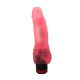 Розовый гелевый вибратор с шипами у основания - 17,8 см. (розовый)
