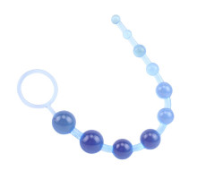 Голубая анальная цепочка Sassy Anal Beads - 26,7 см. (голубой)