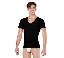 Мужская футболка с V-образным вырезом Doreanse Cotton Premium (черный|S)