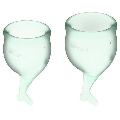 Набор зеленых менструальных чаш Feel secure Menstrual Cup (зеленый)