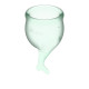 Набор зеленых менструальных чаш Feel secure Menstrual Cup (зеленый)